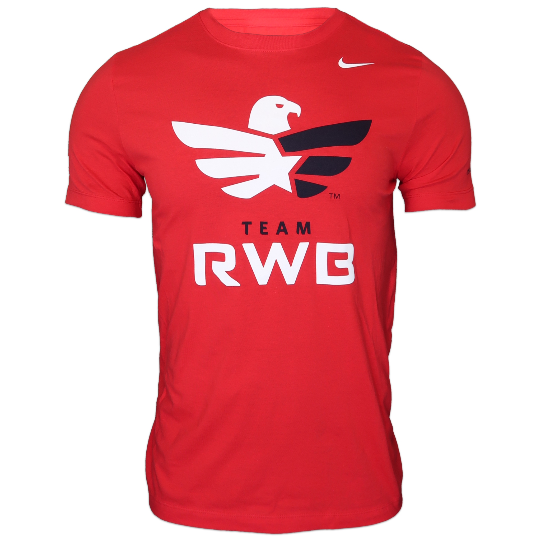 Team RWB Men's Nike Dri-FIT T-Shirt front view – Varsity Red