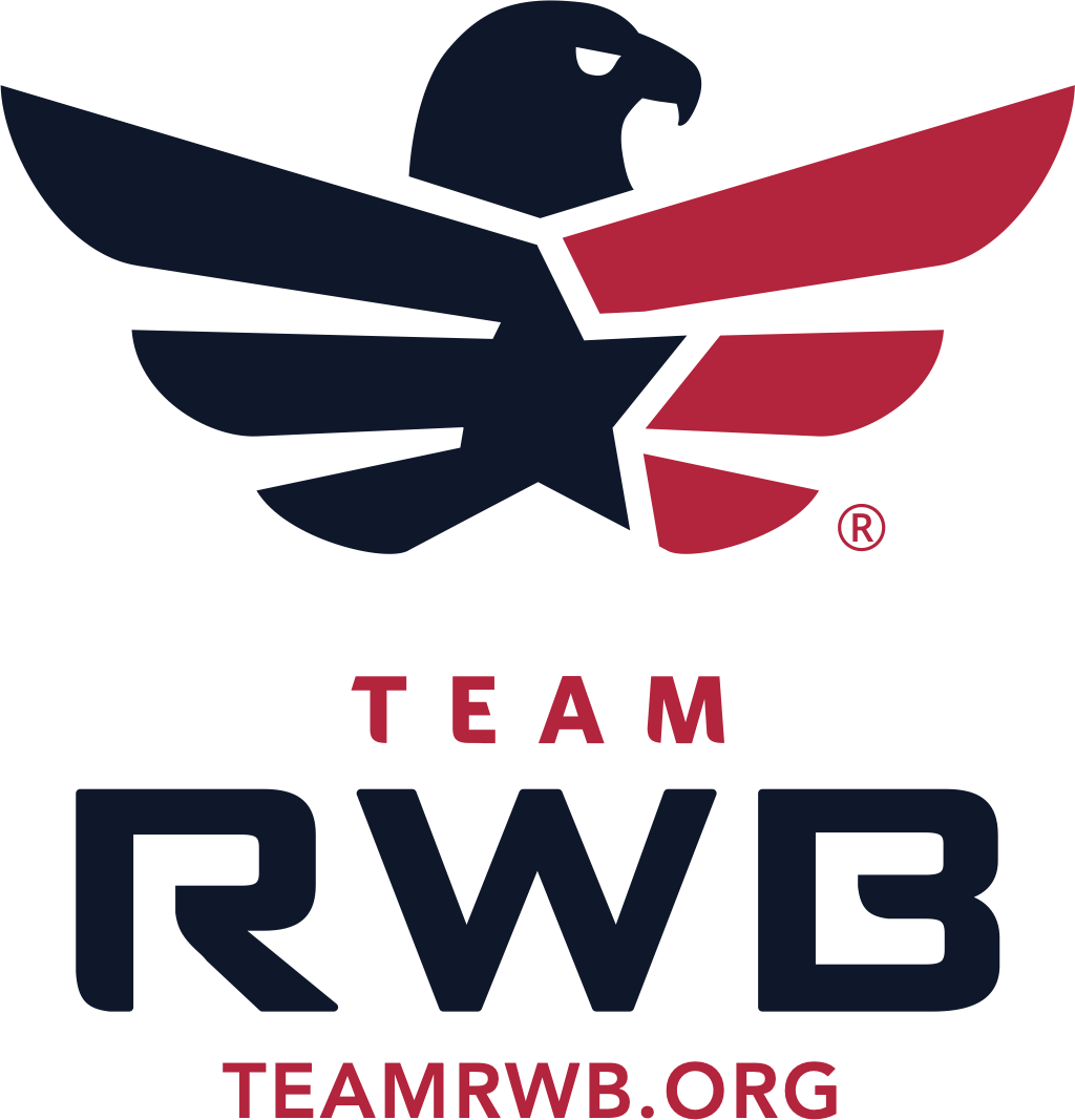 Team RWB Vinyl Decals weatherproof vinyl 4" size COME IN PACKS OF 50