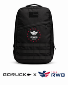 Team RWB 15th Anniversary Legacy GORUCK GR1 Rucksack in black – front view showing embroidered Eagle logo and Since 2010 anniversary design.
