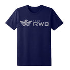 Men's / Unisex Team RWB Tri-Blend T-Shirt in navy – front view showing screen-printed Team RWB Eagle graphic, tag-free crew neck, relaxed athletic fit