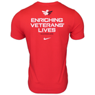 Team RWB Men's Nike Dri-FIT T-Shirt back view – Varsity Red