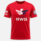 Men's Team RWB Soffe Performance Mesh T-Shirt in Varsity Red, front view.