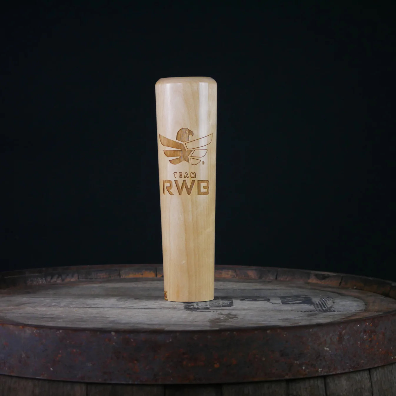 Team RWB Dugout Mug – maple wood baseball bat cup with laser-engraved Eagle logo