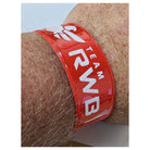 Team RWB Reflective Slap Bracelet – red and navy with Eagle logo, reflective for running safety