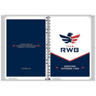 Team RWB Spiral Notebook – 6x9 inch graph paper, navy cover with embossed Eagle logo