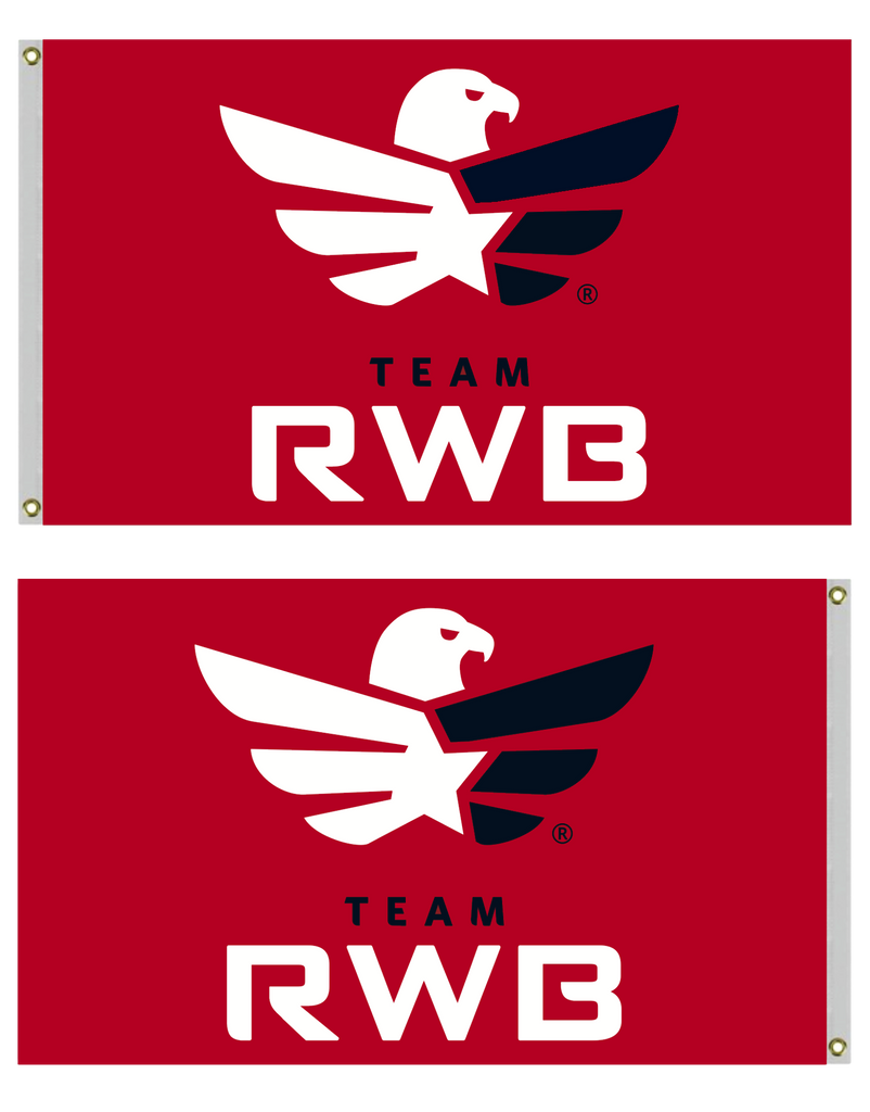From everyday display to special events, supporting Team RWB is easy with this 3' x 5' double-sided knitted polyester flag!  These are digitally printed using UV treated inks and PMS coated colors and are fully hemmed on all sides with a canvas heading and brass grommets  **Double-sided flags are naturally thicker due to additional layers and increased durability! There will be a slight 'break in' period for your flag