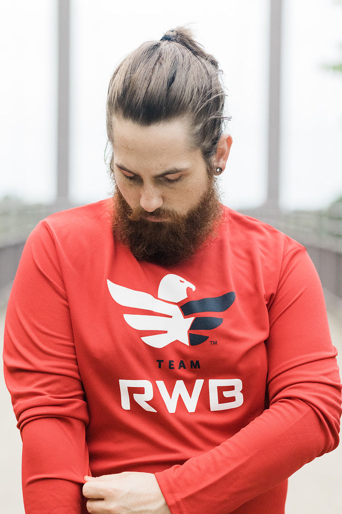 Made in the USA by a veteran-owned business  COMFORT AND SWEAT-WICKING POWER!  Our timeless and classic red shirt, printed on a moisture-wicking performance tee and produced by our friends at Authentically American.    100% Microfiber Polyester